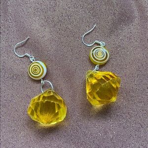 NWOT yellow earrings